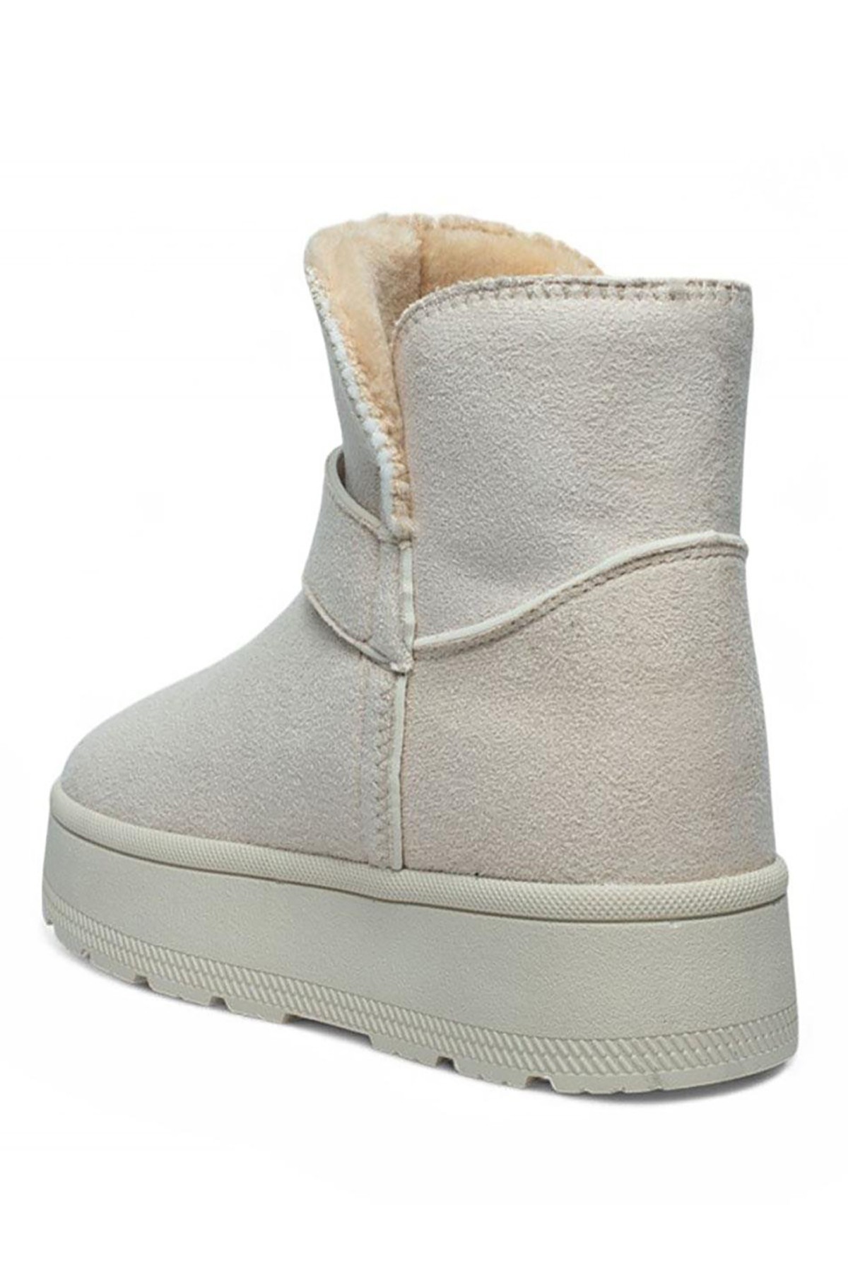 Bluefeet Gls Krem İçi Kürklü Nubuk Kadın Bot & Bootie