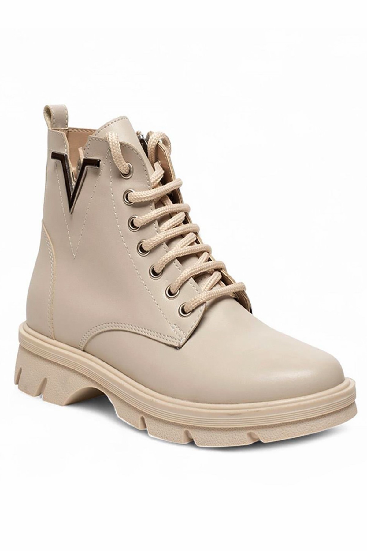 Bluefeet Gls Bej İçi Kürklü Cilt Kadın Bot & Bootie