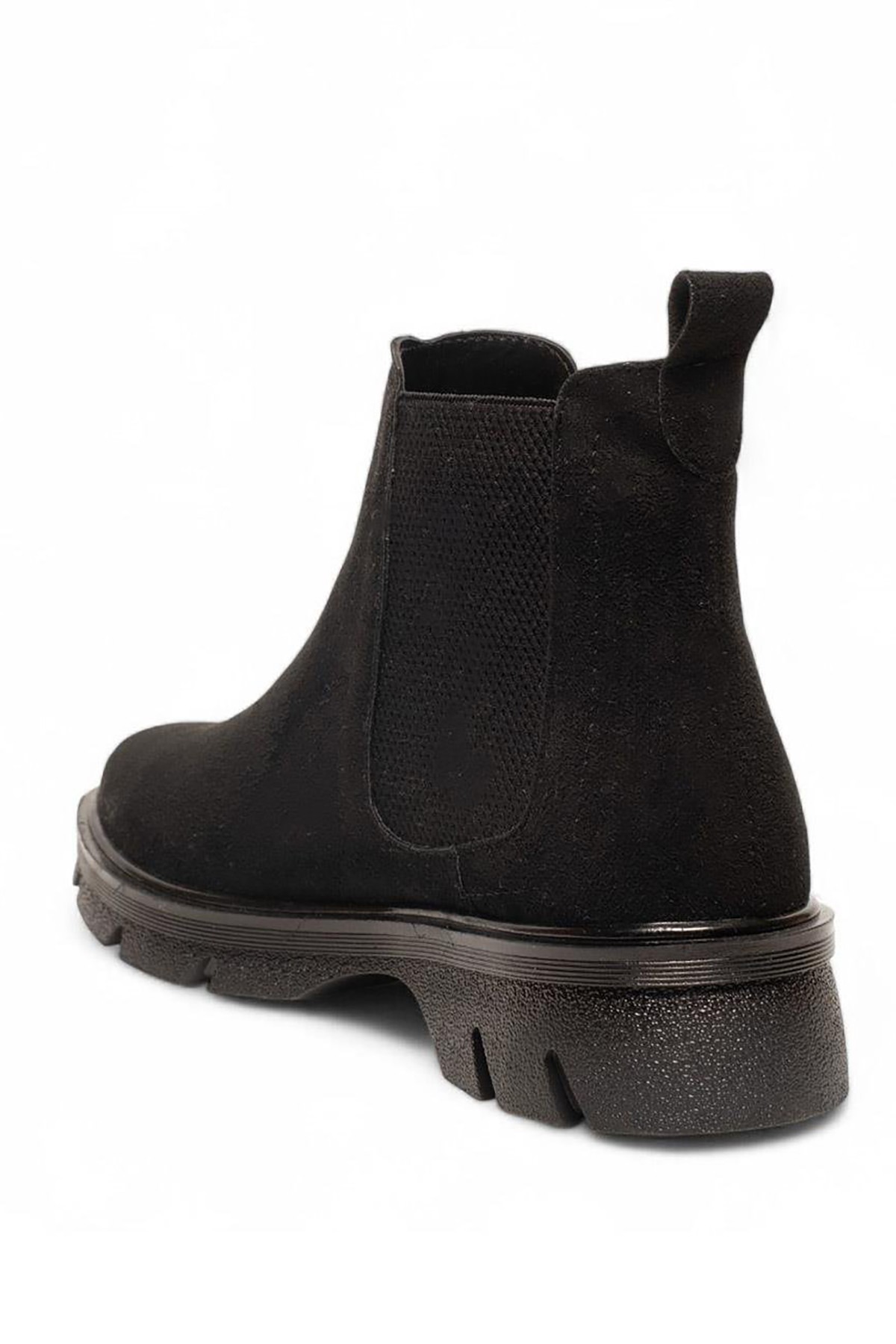 Bluefeet Siyah Lastikli Süet Kadın Bot & Bootie NSB945