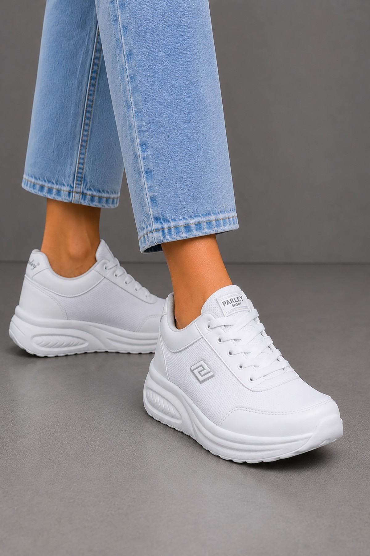 Bluefeet Prl Beyaz Anorak Kadın Sneaker Spor Ayakkabı 724