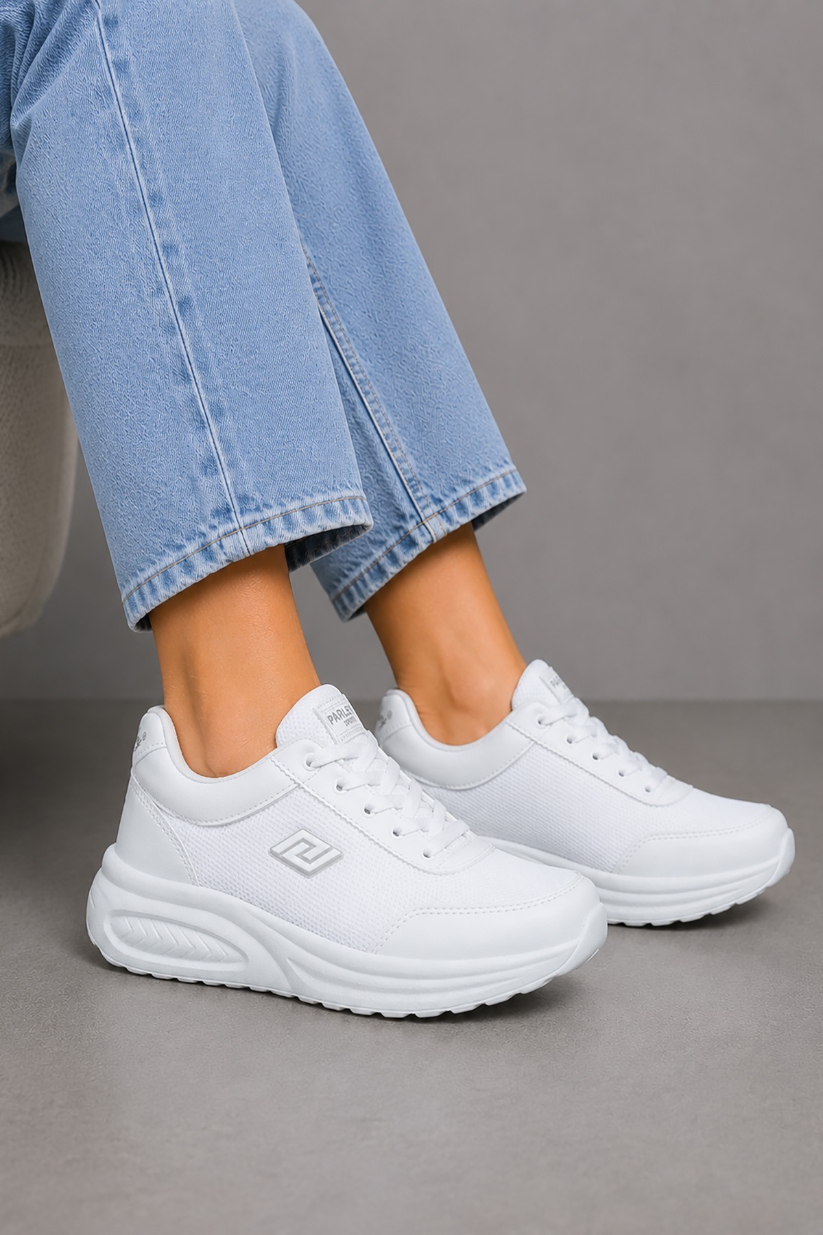 Bluefeet Prl Beyaz Anorak Kadın Sneaker Spor Ayakkabı 724