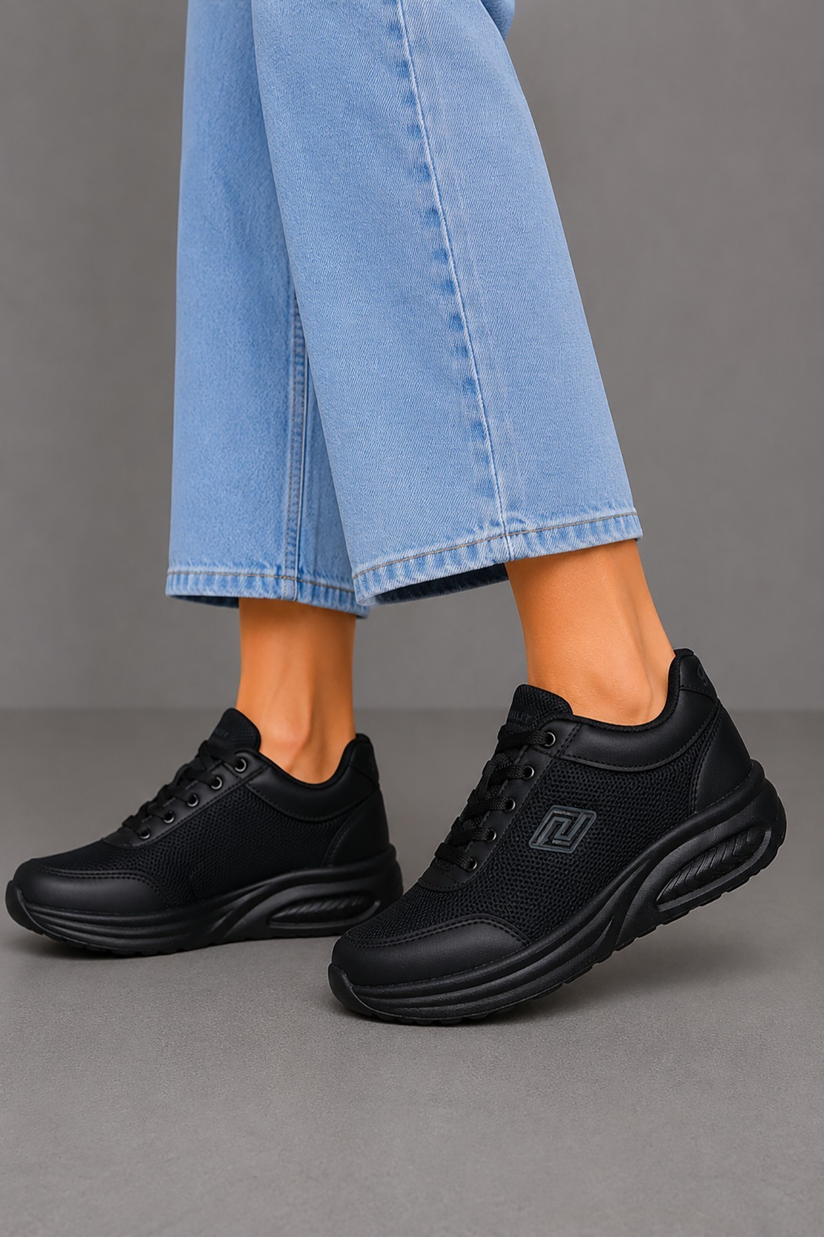 Bluefeet Prl Siyah Anorak Kadın Sneaker Spor Ayakkabı 724