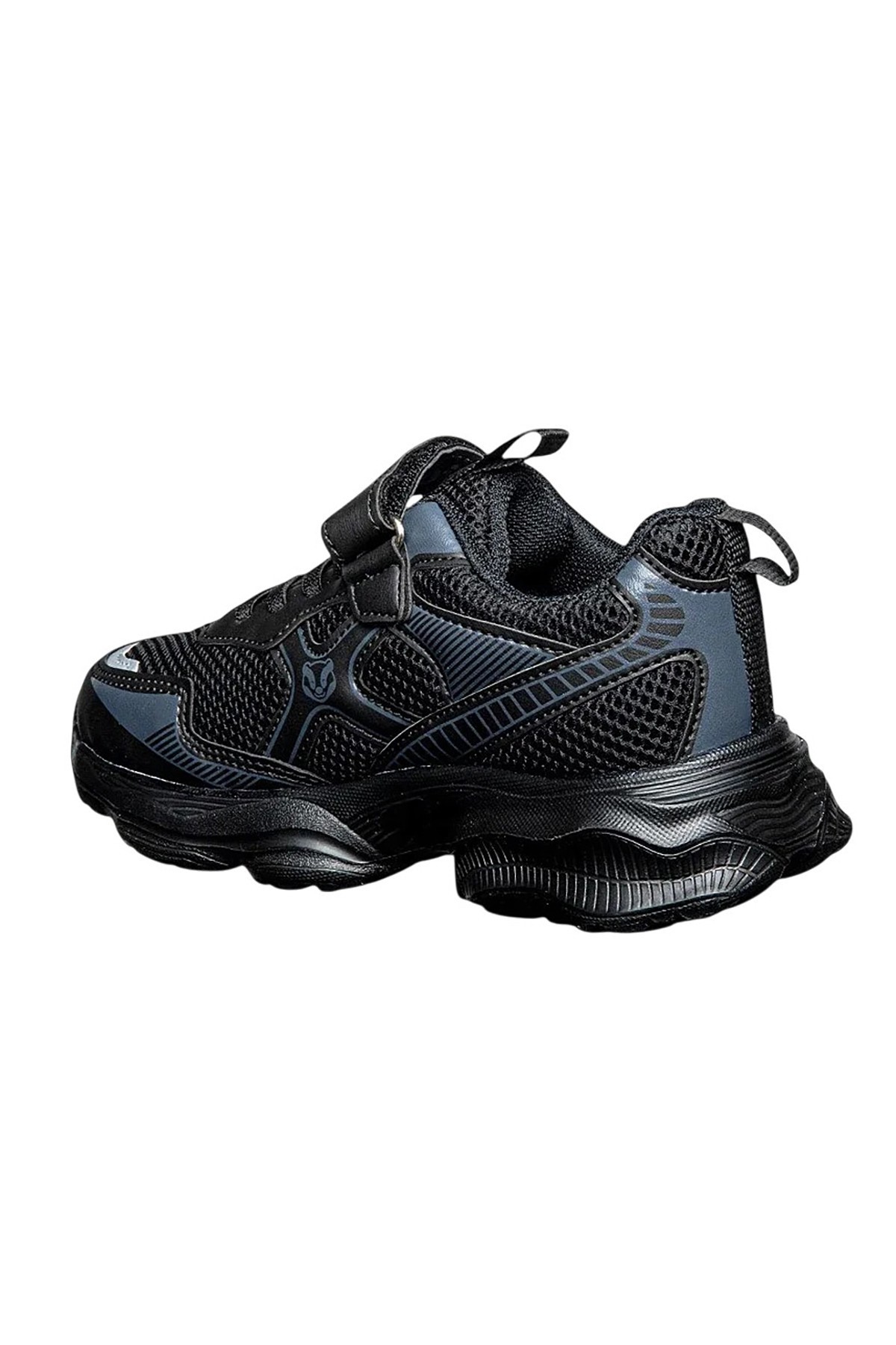 Bluefeet Jbk Siyah Lastik Cırtlı Fileli Çocuk Spor Ayakkabı 009