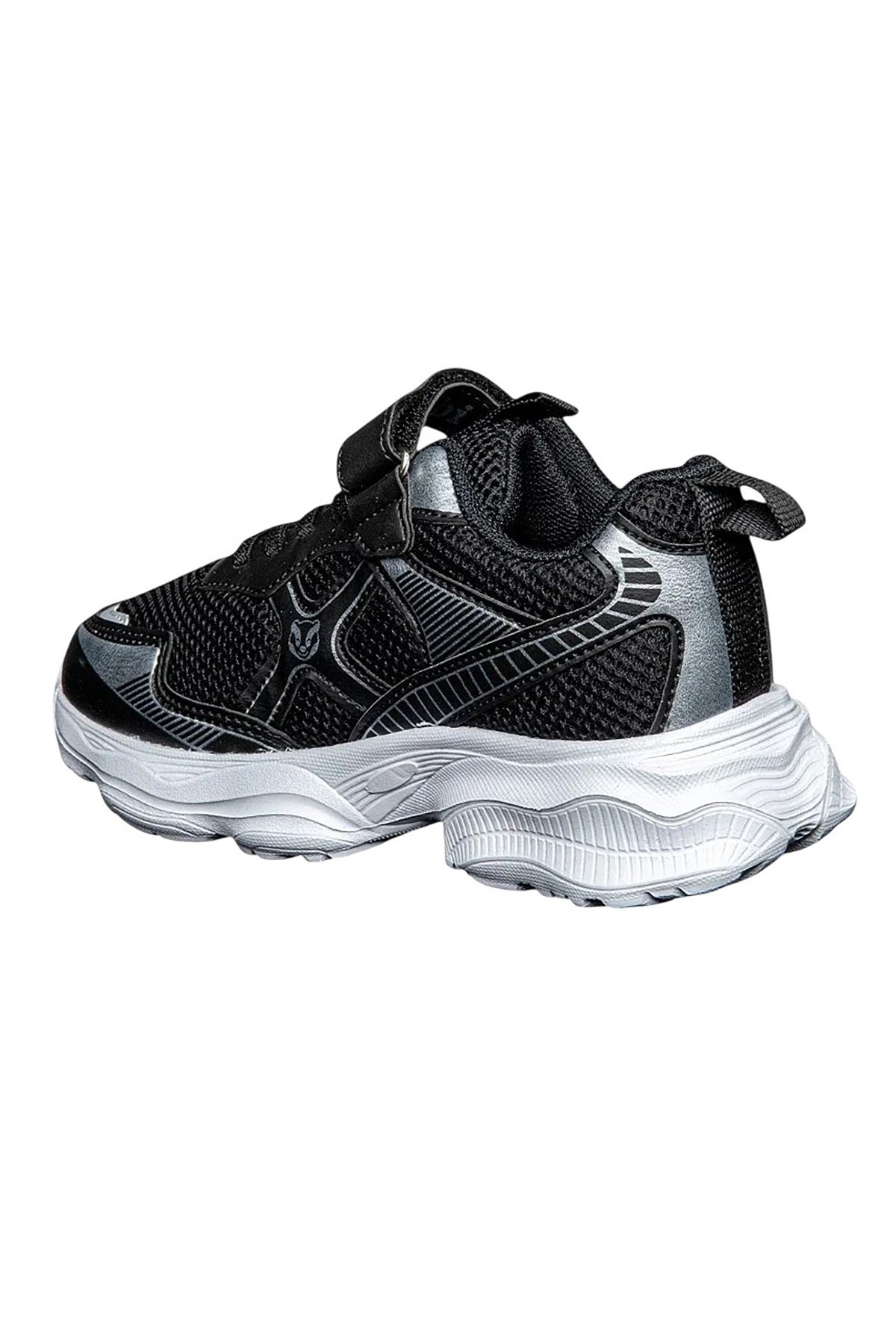 Bluefeet Jbk Siyah Gri Lastik Cırtlı Fileli Çocuk Spor Ayakkabı 009