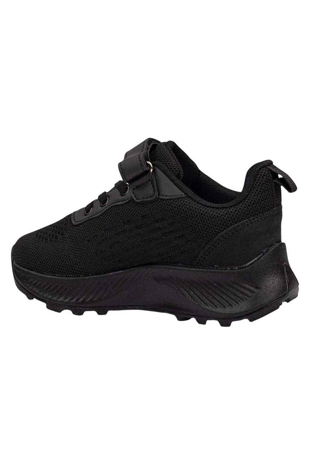 Bluefeet Jbk Siyah Lastik Cırtlı Fileli Çocuk Spor Ayakkabı 002