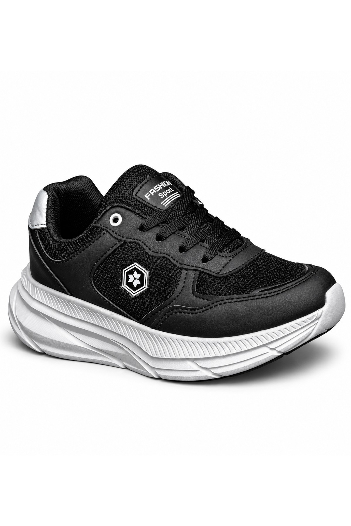 Bluefeet Tmp Siyah Beyaz File Cilt Kadın Sneakers Spor Aykkabı