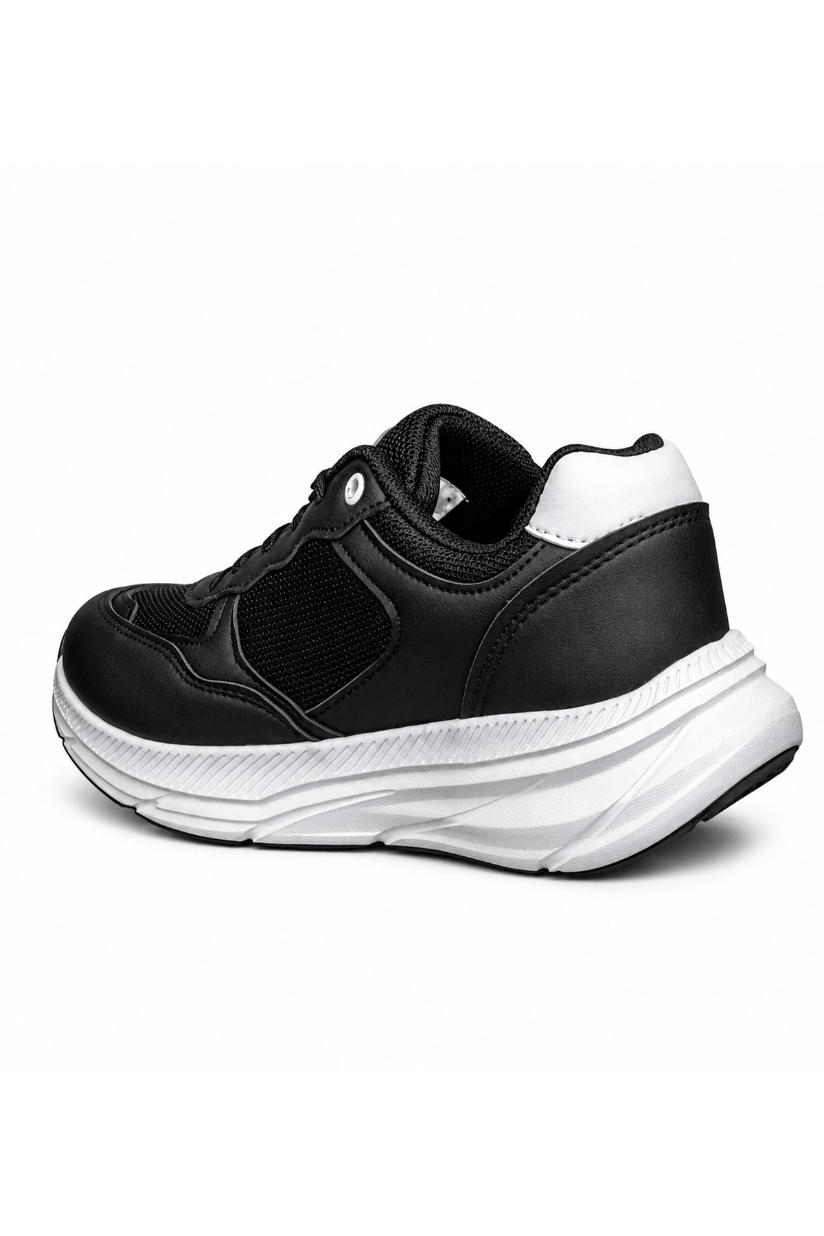 Bluefeet Tmp Siyah Beyaz File Cilt Kadın Sneakers Spor Aykkabı