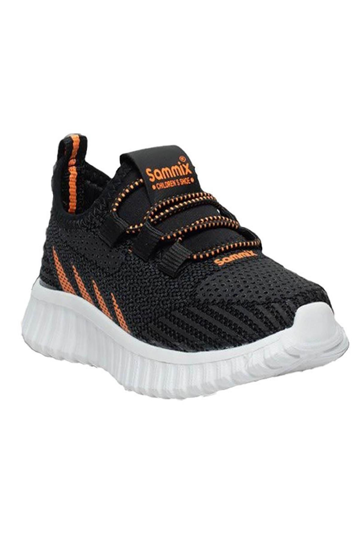 Bluefeet Smx Siyah Oranj Kız Çocuk Yazlık Fileli Spor Ayakkabı