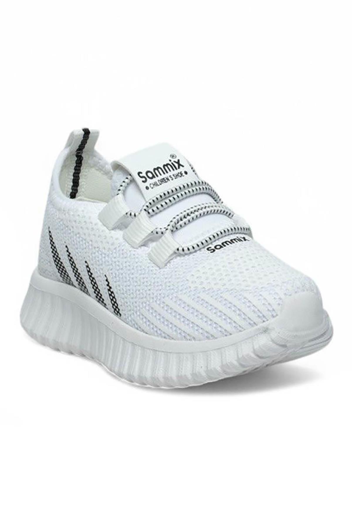 Bluefeet Smx Beyaz Siyah Erkek Çocuk Yazlık Fileli Spor Ayakkabı