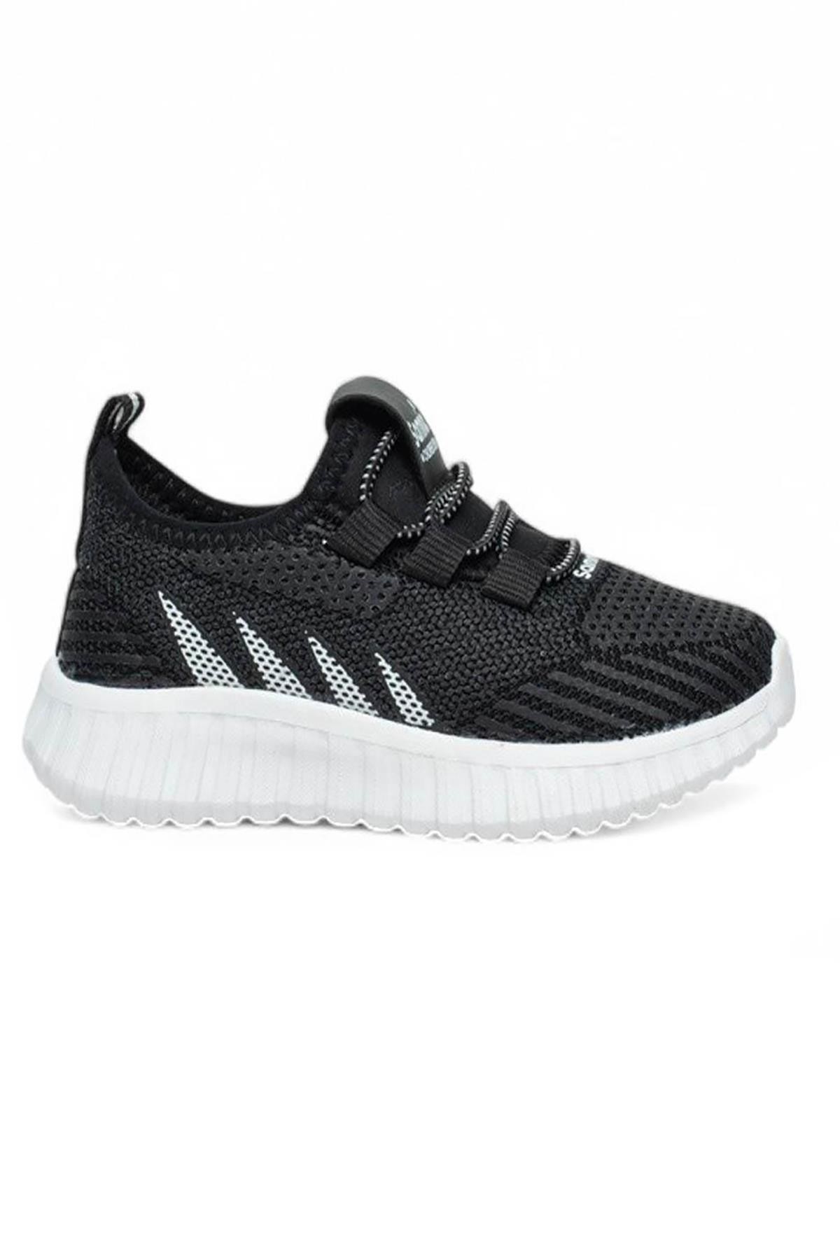 Bluefeet Smx Siyah Beyaz Erkek Çocuk Yazlık Fileli Spor Ayakkabı