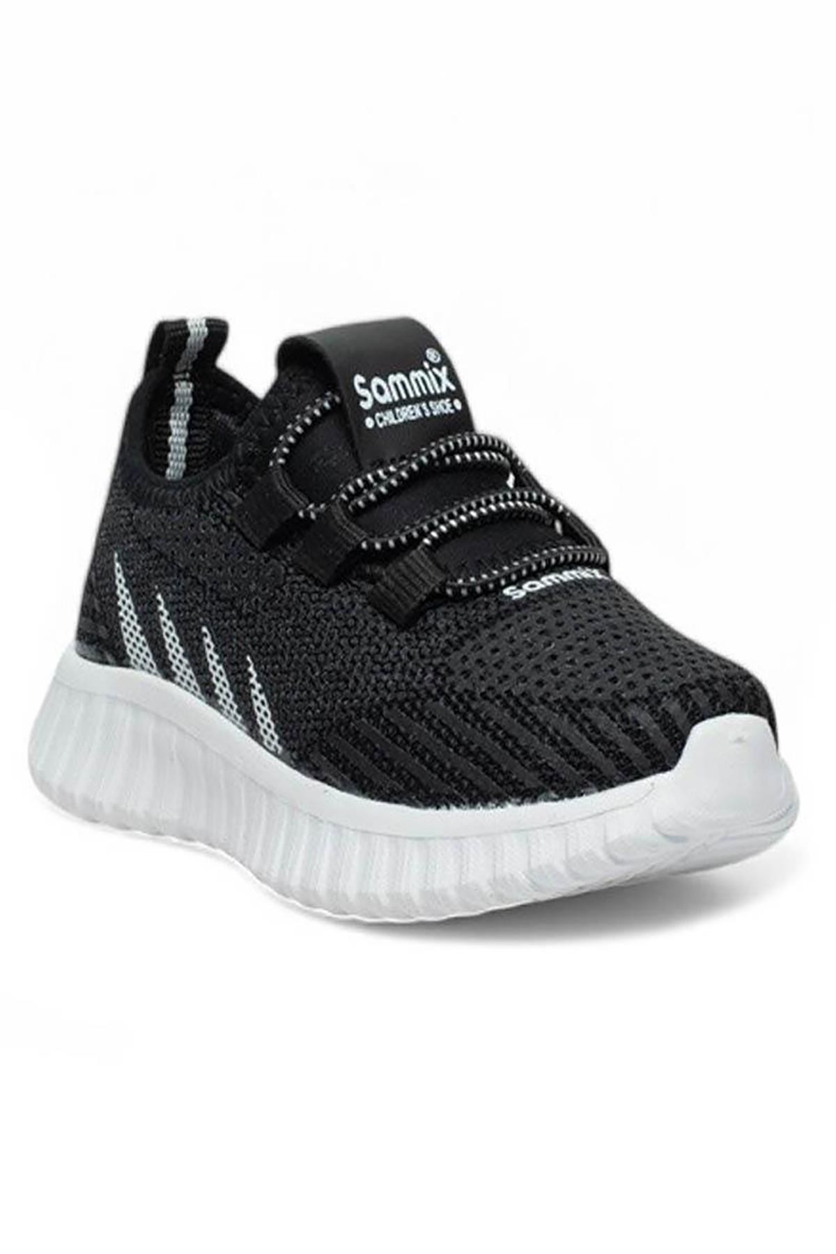 Bluefeet Smx Siyah Beyaz Erkek Çocuk Yazlık Fileli Spor Ayakkabı