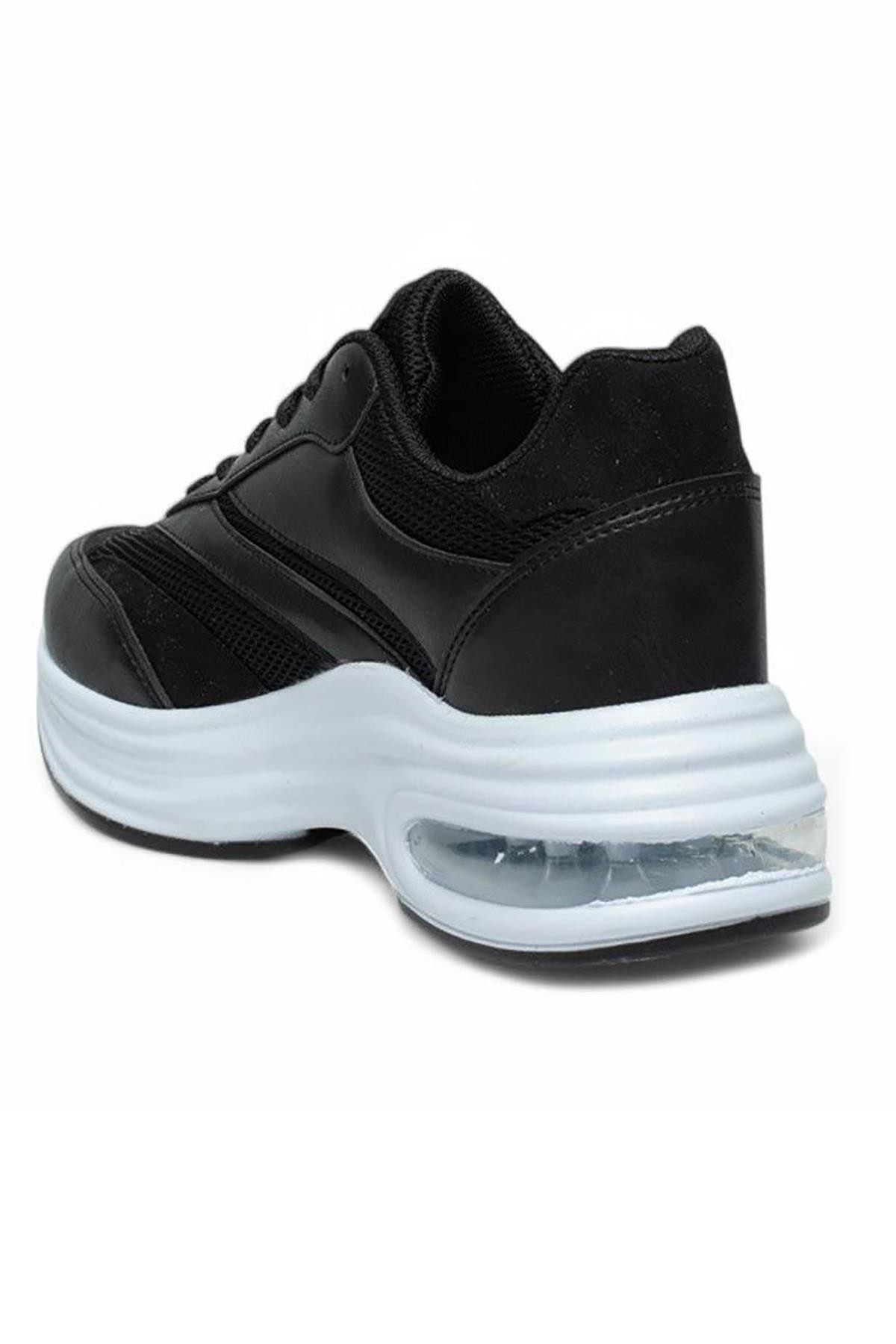 Bluefeet Drk Siyah Fileli Kadın Sneaker Spor Ayakkabı