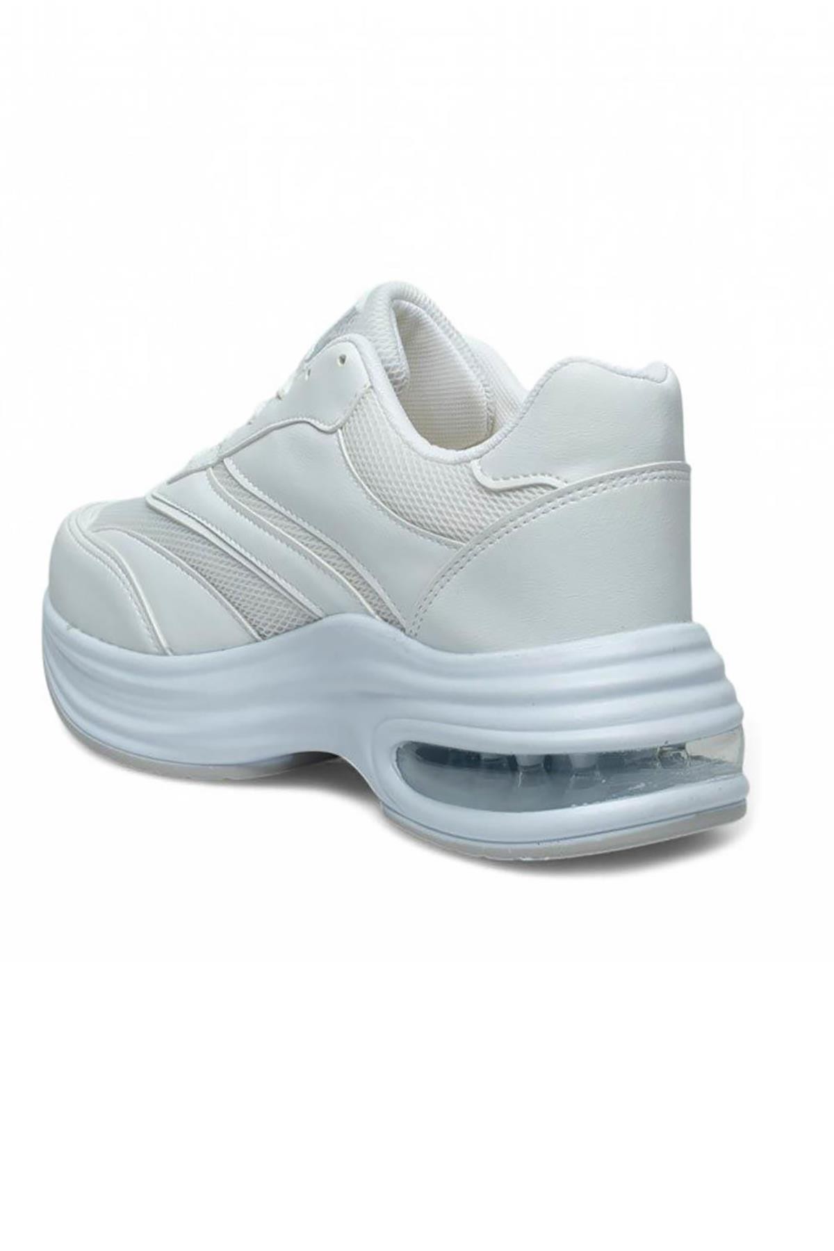 Bluefeet Drk Beyaz Fileli Kadın Sneaker Spor Ayakkabı