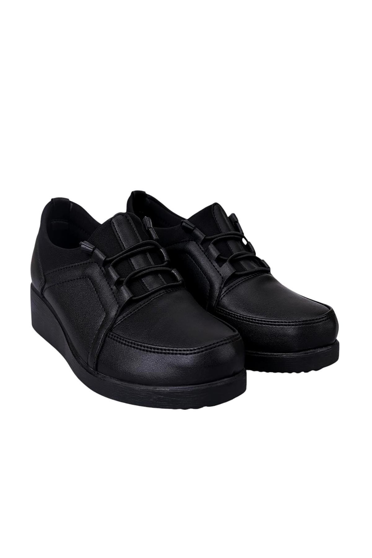 Bluefeet Siyah Günlük Rahat Taban Anne Ayakkabı HS00321