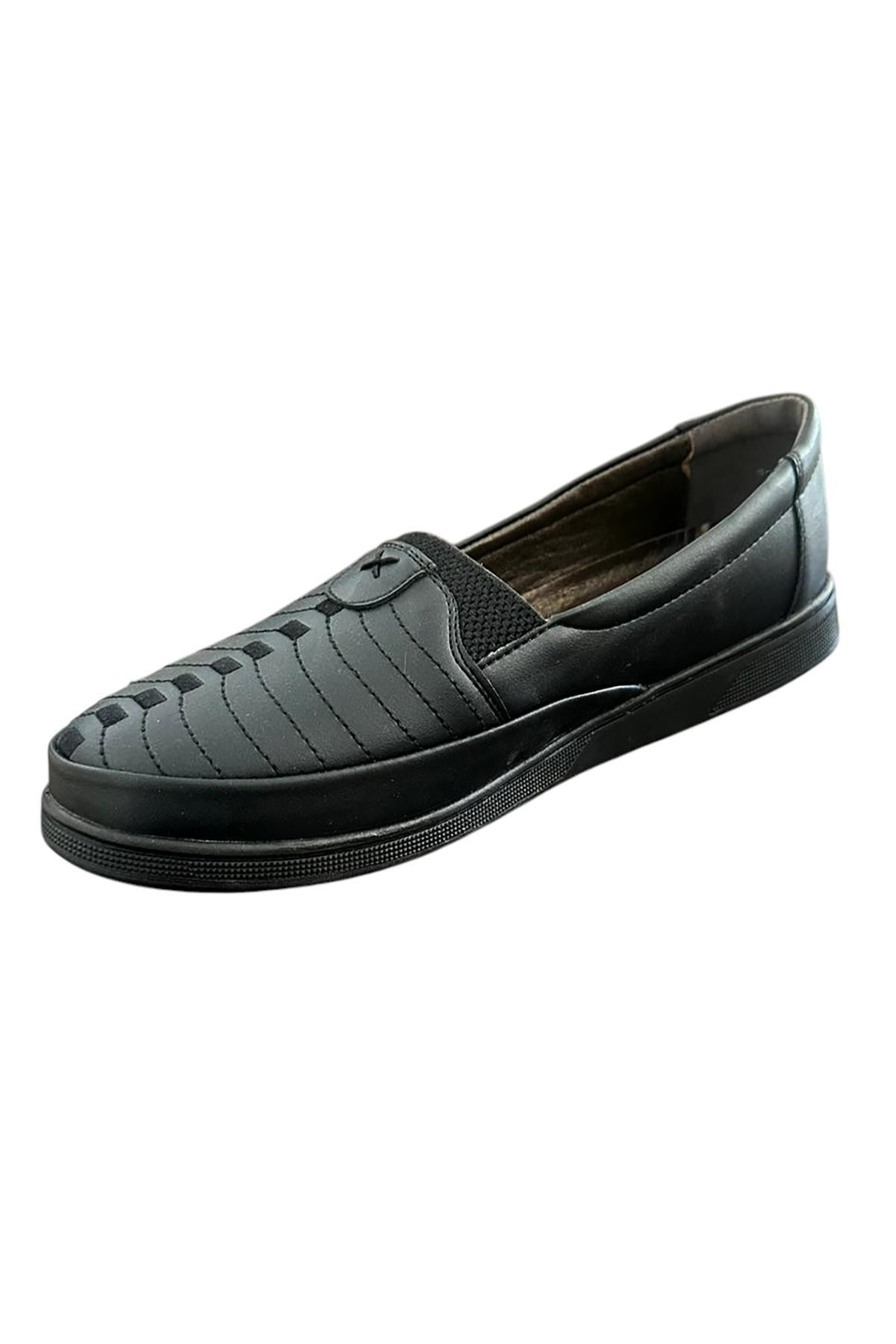 Bluefeet Siyah Büyük Numara Anne Ayakkabı HS00324