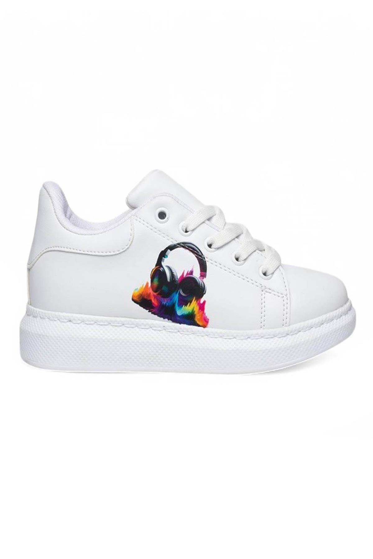 Bluefeet Mdl Beyaz Günlük Kız Çocuk Sneaker Spor Ayakkabı