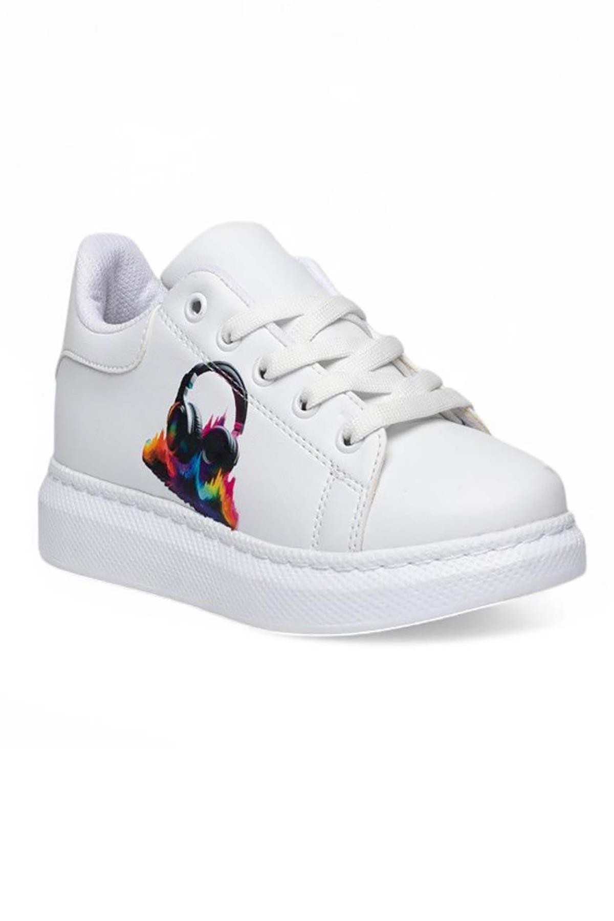Bluefeet Mdl Beyaz Günlük Kız Çocuk Sneaker Spor Ayakkabı