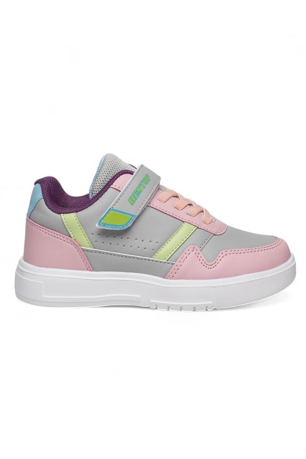 Bluefeet Bst Buz Pudra Cilt Kız Çocuk Sneaker Spor Ayakkabı