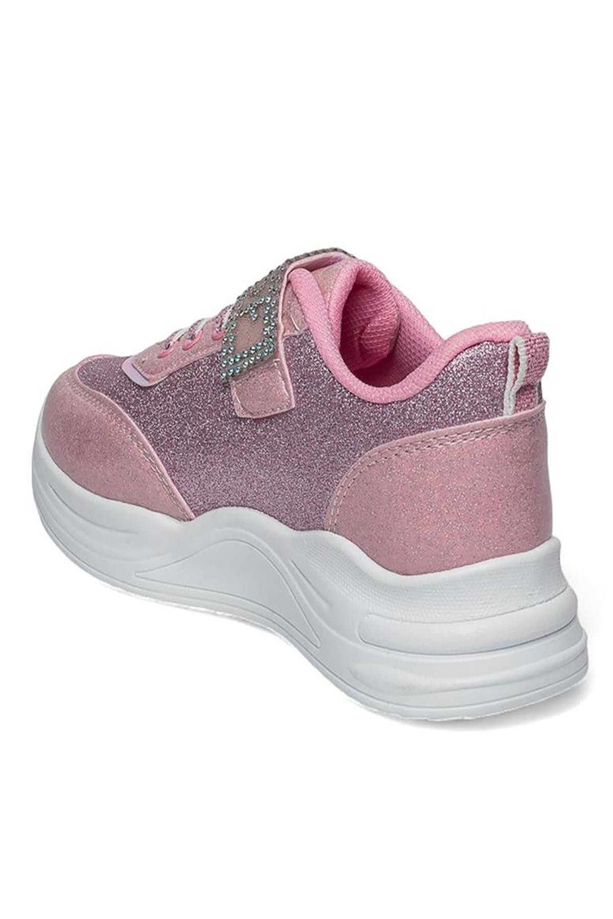 Bluefeet Prj Pembe Simli Kız Çocuk Sneaker Spor Ayakkabı