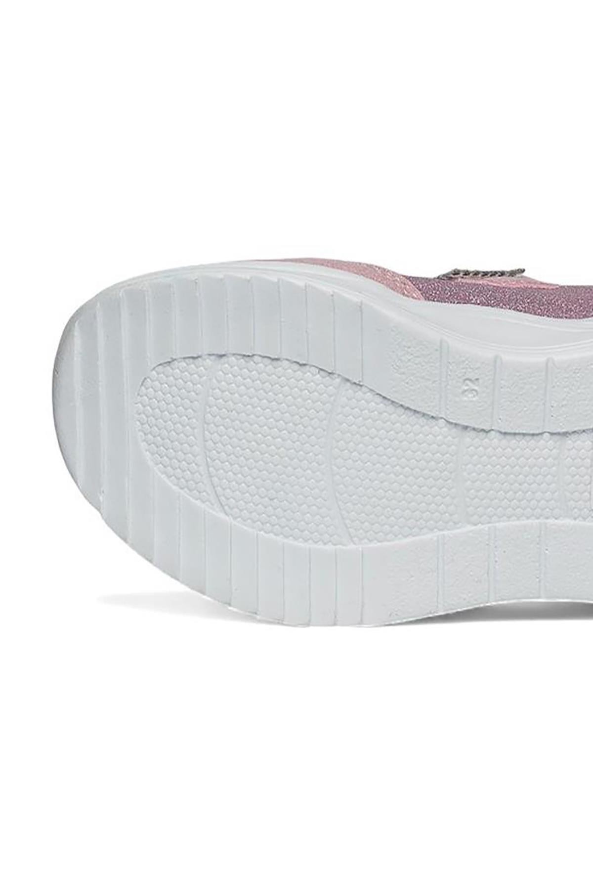 Bluefeet Prj Pembe Simli Kız Çocuk Sneaker Spor Ayakkabı