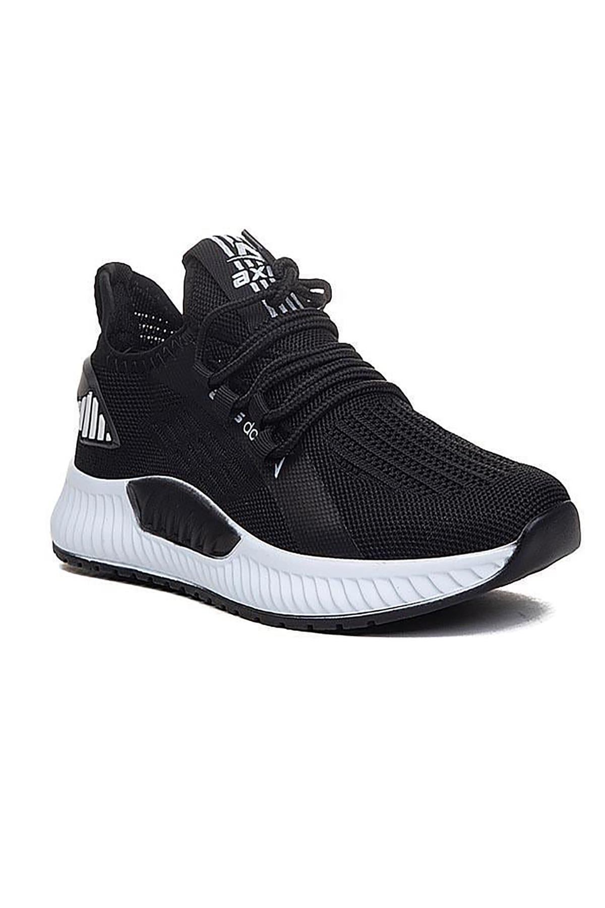 Bluefeet Axs Siyah Beyaz Triko Erkek Sneaker Spor Ayakkabı