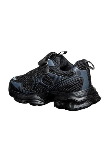 Bluefeet Jbk Siyah Lastik Cırtlı Fileli Çocuk Spor Ayakkabı 009