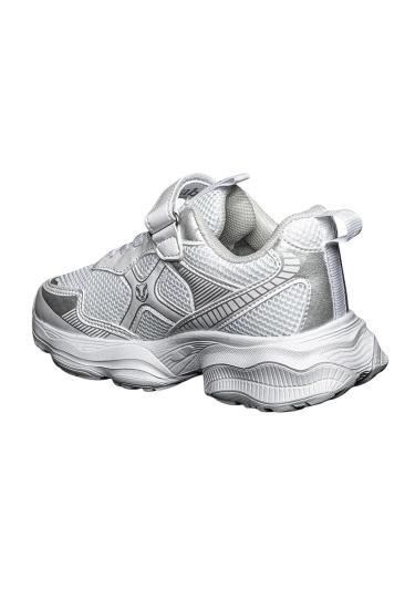 Bluefeet Jbk Gümüş Lastik Cırtlı Fileli Çocuk Spor Ayakkabı 009