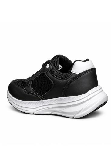 Bluefeet Tmp Siyah Beyaz File Cilt Kadın Sneakers Spor Aykkabı