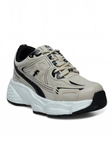 Bluefeet Flt Bej Siyah Fileli Kadın Sneaker Spor Ayakkabı