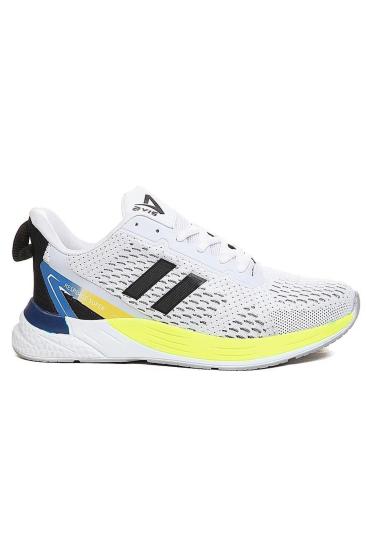 Bluefeet Axs Beyaz Sarı Triko Erkek Sneaker Spor Ayakkabı