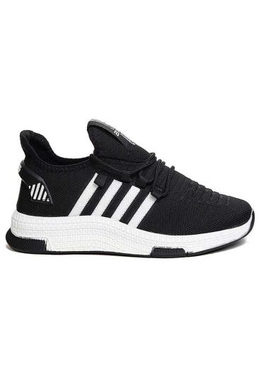 Bluefeet Axs Siyah Beyaz Triko Erkek Sneaker Spor Ayakkabı
