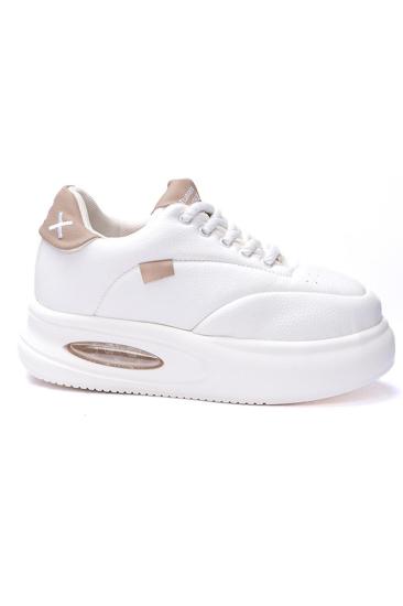Bluefeet Dvm Ekru Nut Günlük Kadın Sneaker Spor Ayakkabı