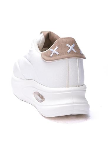 Bluefeet Dvm Ekru Nut Günlük Kadın Sneaker Spor Ayakkabı