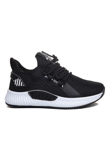 Bluefeet Axs Siyah Beyaz Triko Erkek Sneaker Spor Ayakkabı