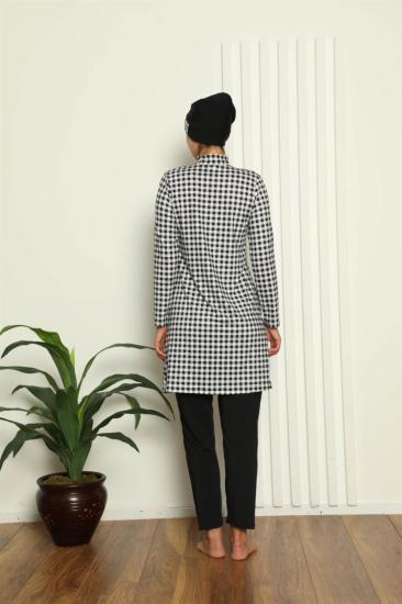 Hkursat Tam Tesettür Dijital Desenli Mayo 31040