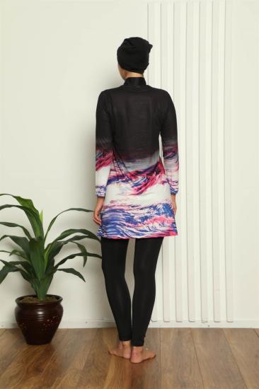 Hkursat Tam Tesettür Dijital Desenli Mayo 31042