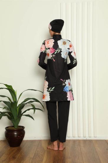 Hkursat Tam Tesettür Dijital Desenli Mayo 31045