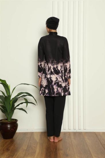 Hkursat Tam Tesettür Dijital Desenli Mayo 31051