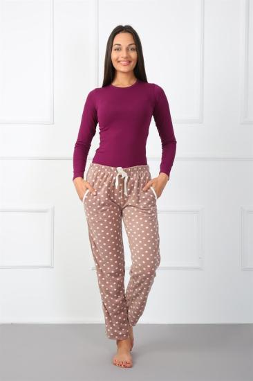 Hkursat Bayan Welsoft Polar Tek Alt Pijama 210041