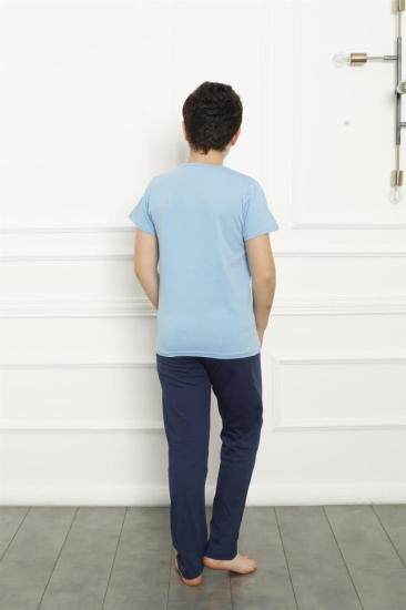 Hkursat Erkek Çocuk Pamuk Kısa Kollu Pijama Takımı 20380
