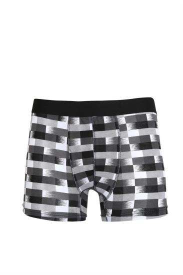 Hkursat Erkek Penye Likralı Desenli Boxer 40120