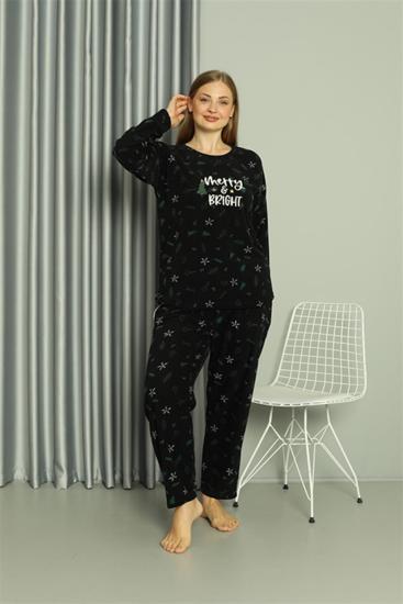 Hkursat Welsoft Polar Kadın Büyük Beden Pijama Takımı 808043