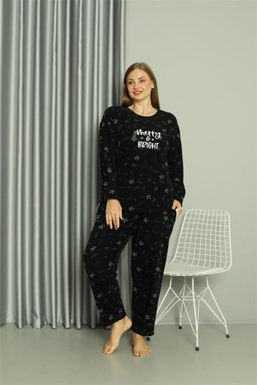 Hkursat Welsoft Polar Kadın Büyük Beden Pijama Takımı 808043