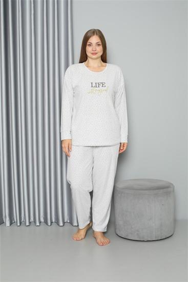 Hkursat Welsoft Polar Kadın Büyük Beden Pijama Takımı 808050