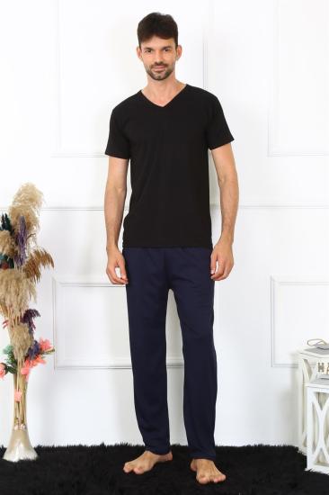 Hkursat Erkek Pamuk Lacivert Tek Alt Pijama 27495