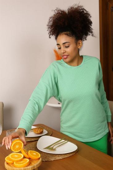 Hkursat Kadın Uzun Kol 3 İplik Penye Pijama Takım 4191