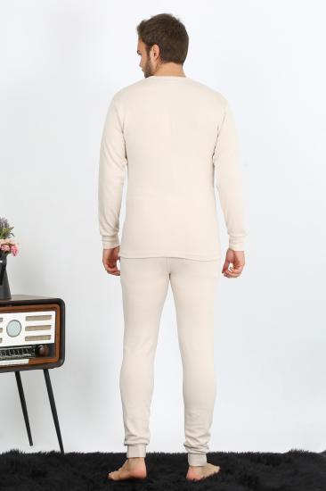 Hkursat Erkek Pamuk Krem İçlik Takım 19103