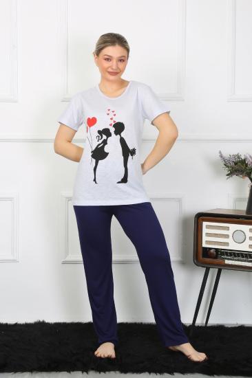 Hkursat Kadın Kısa Kol Penye Pİjama Takımı 4208