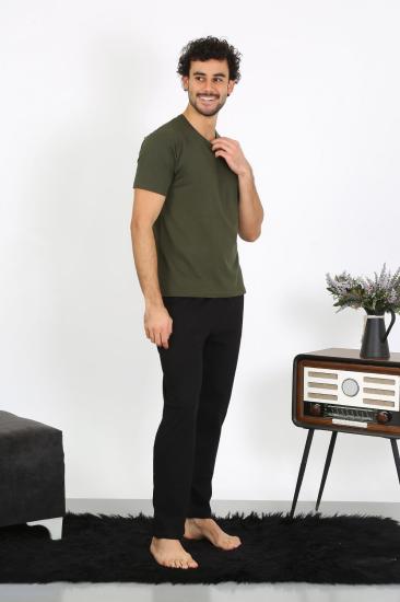 Hkursat Erkek Penye Haki 3’lü Pijama Takımı 6848