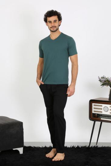 Hkursat Erkek Penye Petrol Rengi 3’lü Pijama Takımı 6848